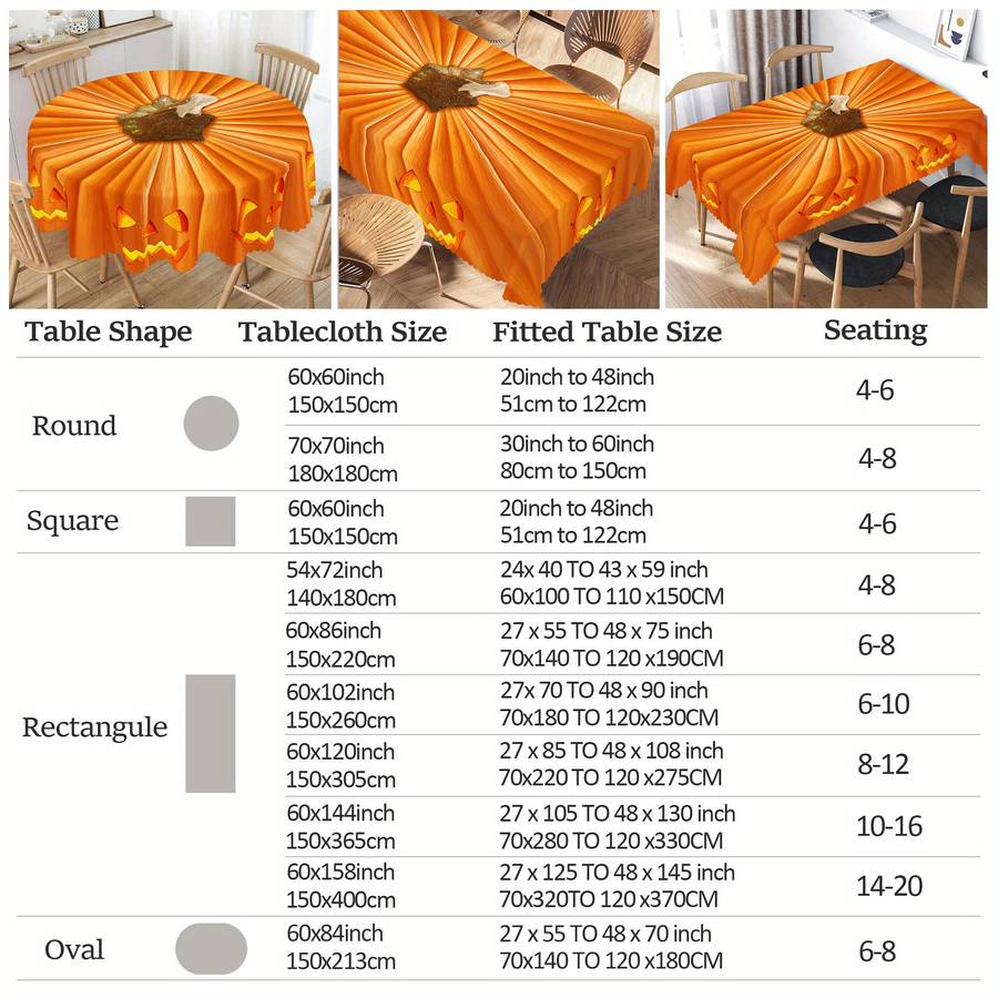 Halloween tablecloth decoration size Rectangle 60x120in or 150x305cm