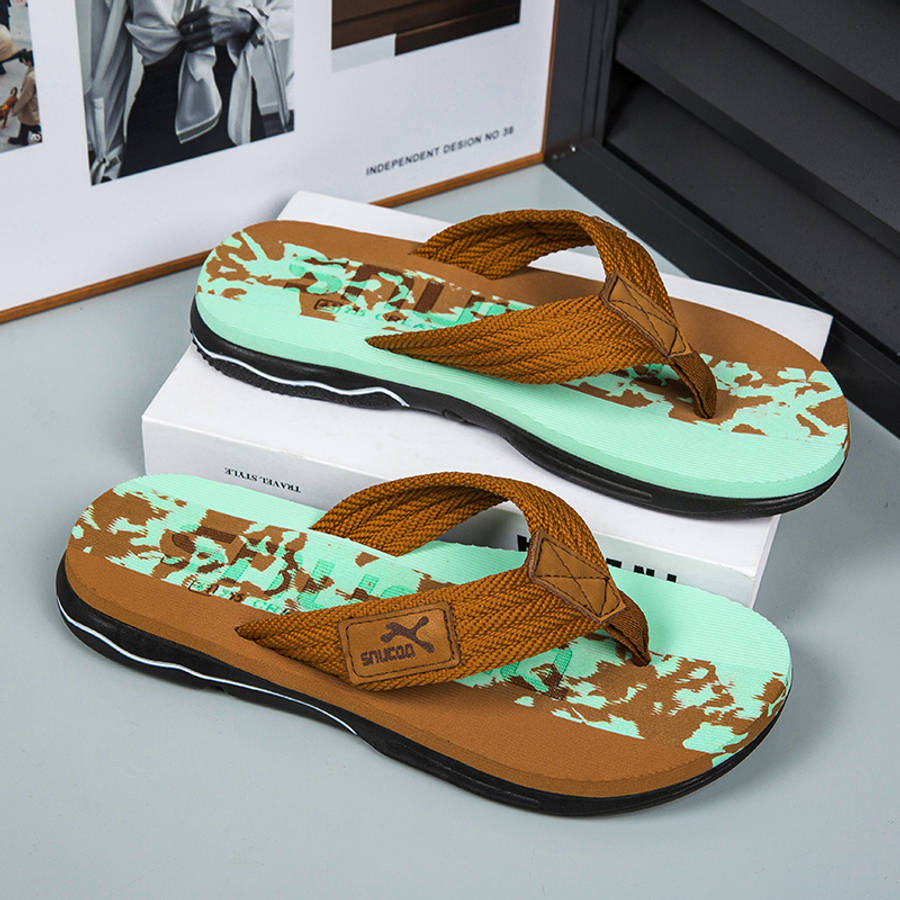 Men Slippers Summer Style Blue Size Uk 7.5