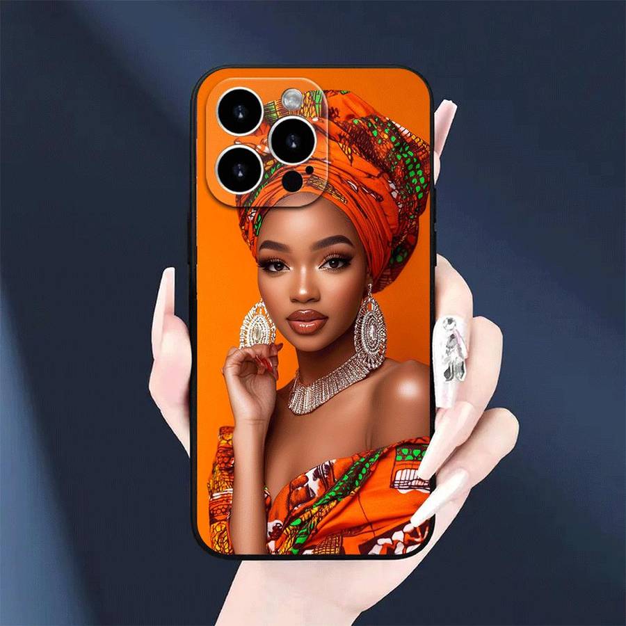 1Pc Black For iPhone 11 Pro Confident African Woman Phone Case