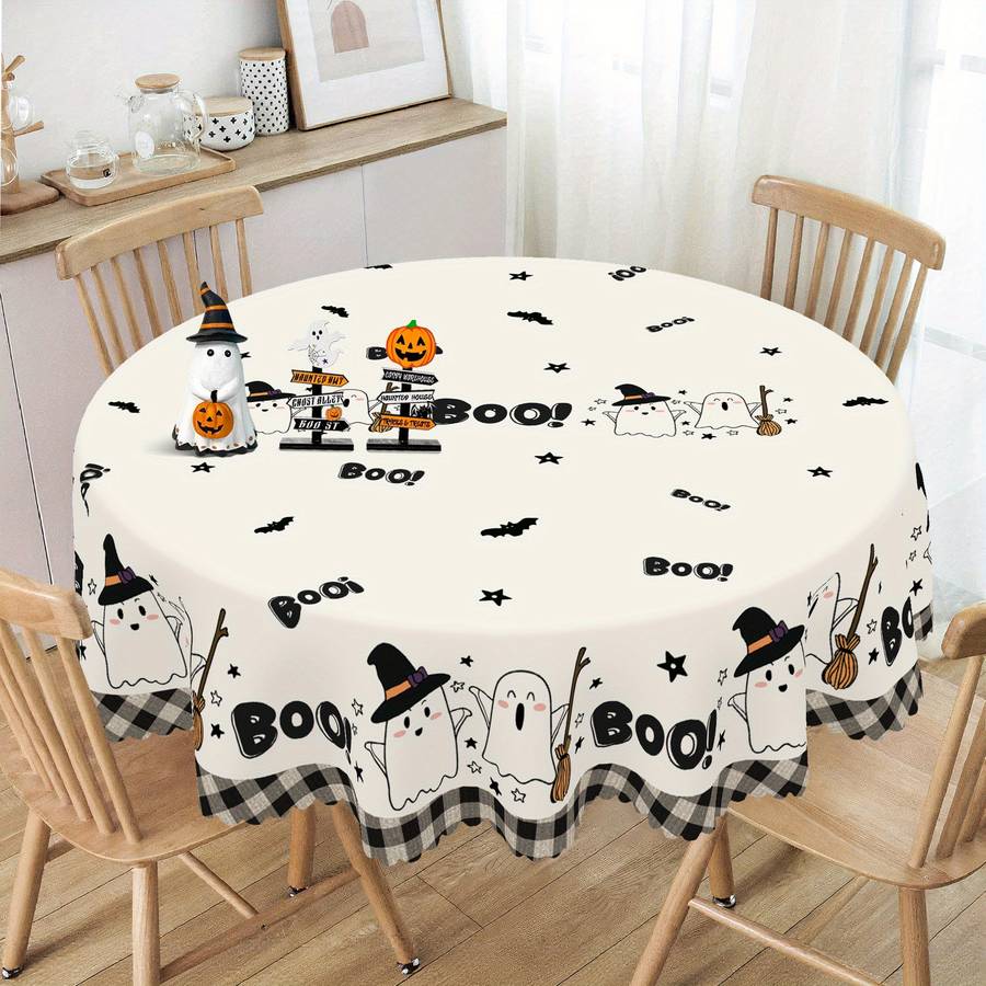 Halloween tablecloth decoration size Round 60x60in or 150x150cm