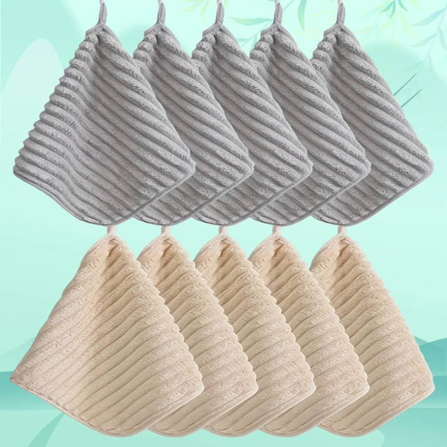 Towel Color 10 Pieces 5 Gray  5 Beige