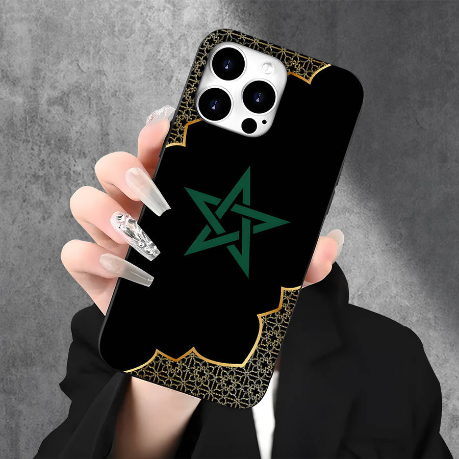 1Pc Black For iPhone XS Max Cartoon Pattern Phone Case