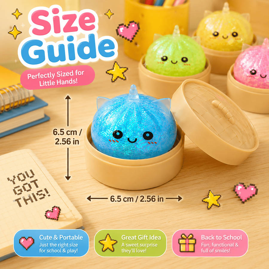 Squeezable Toys Style 2 Piece Set 1 Steamed Bun 1 Steamer Items Random Color Style