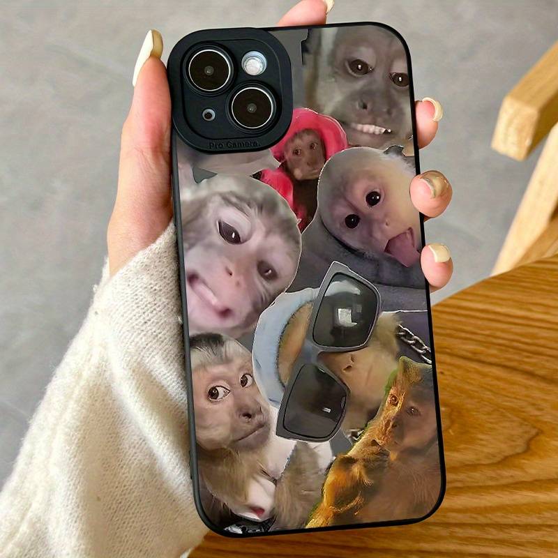 1Pc Mixed Color  For iPhone XR Fun Monkey Themed Phone Case