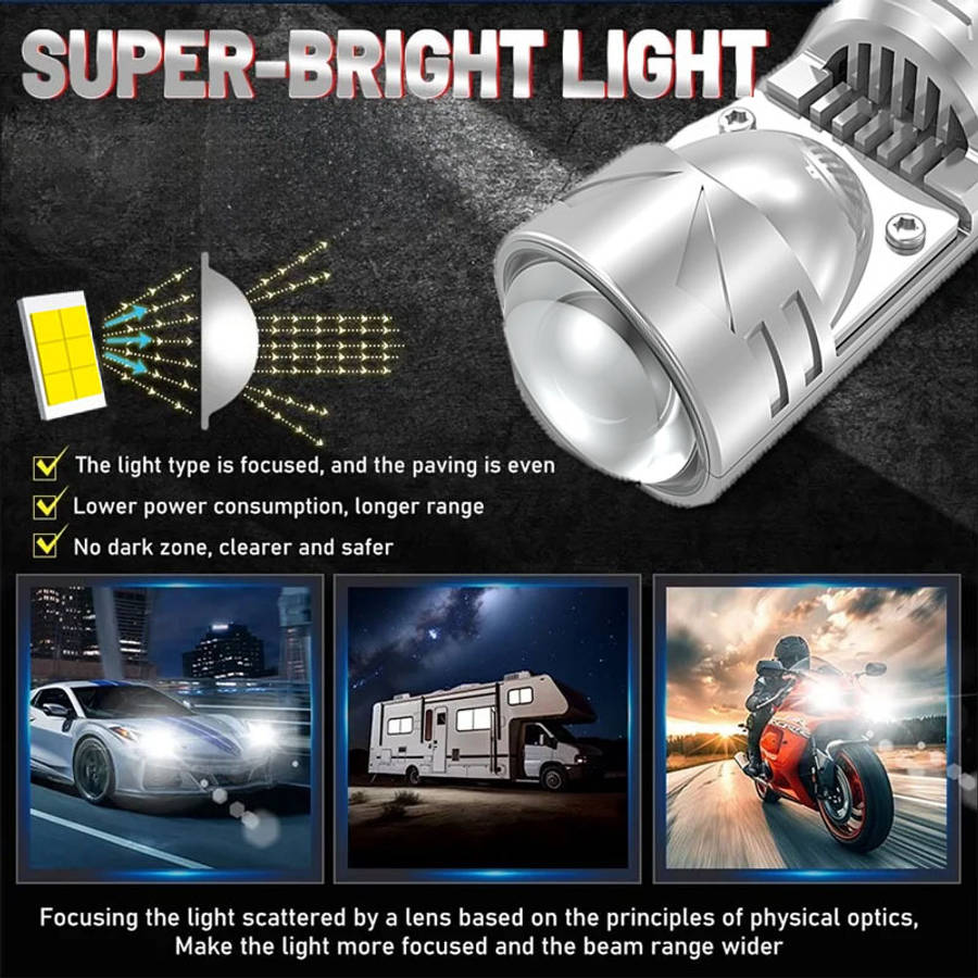Car Lights Color 2Pcs H4