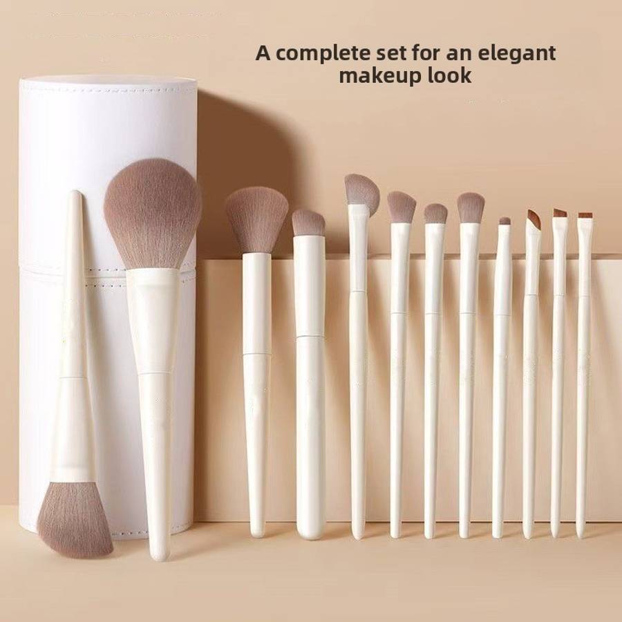 Makeup Brush Set Color Large Cloud Porcelain 12 Brush Set