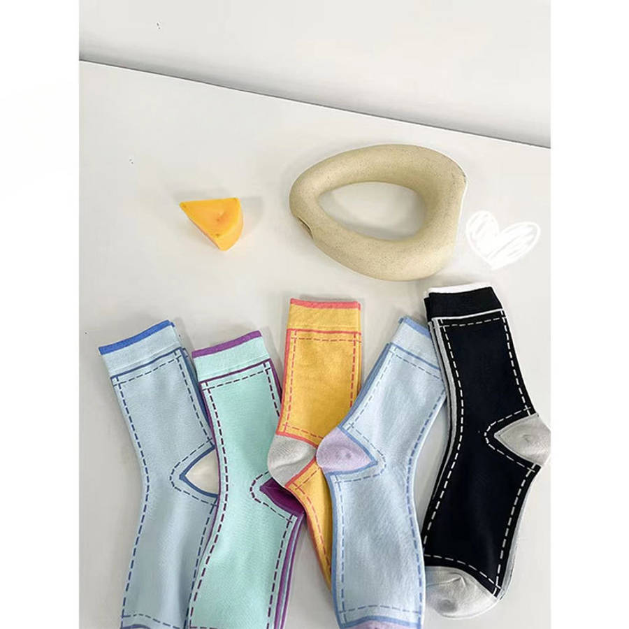 Women S Socks Color 5 Pairs Mix And Match Size Onesize