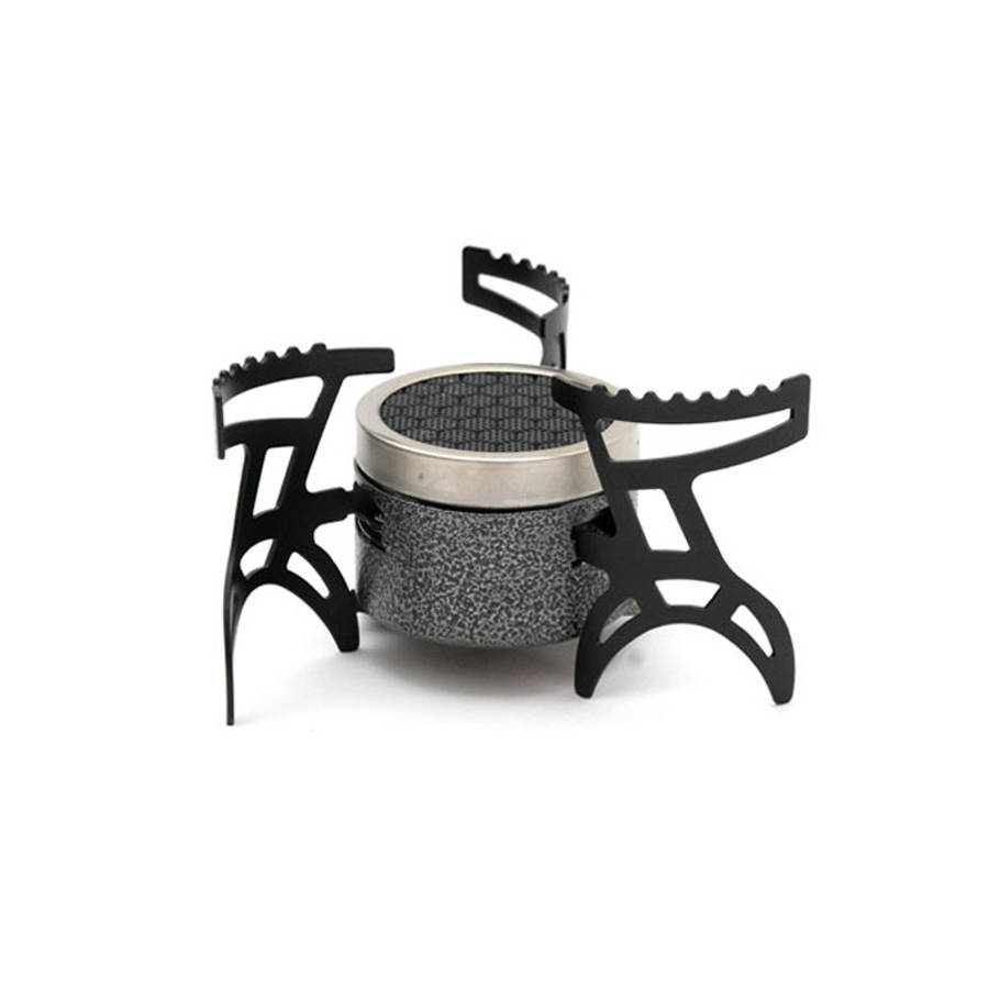 3 Portable Outdoor Gas Stove Windproof Camping Stove Press Power Ignition No
