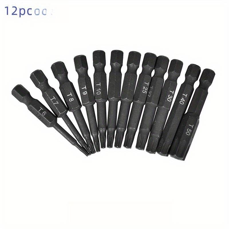 Screwdriver Bit Tool Set Size Silvery Quantity 12Pcs