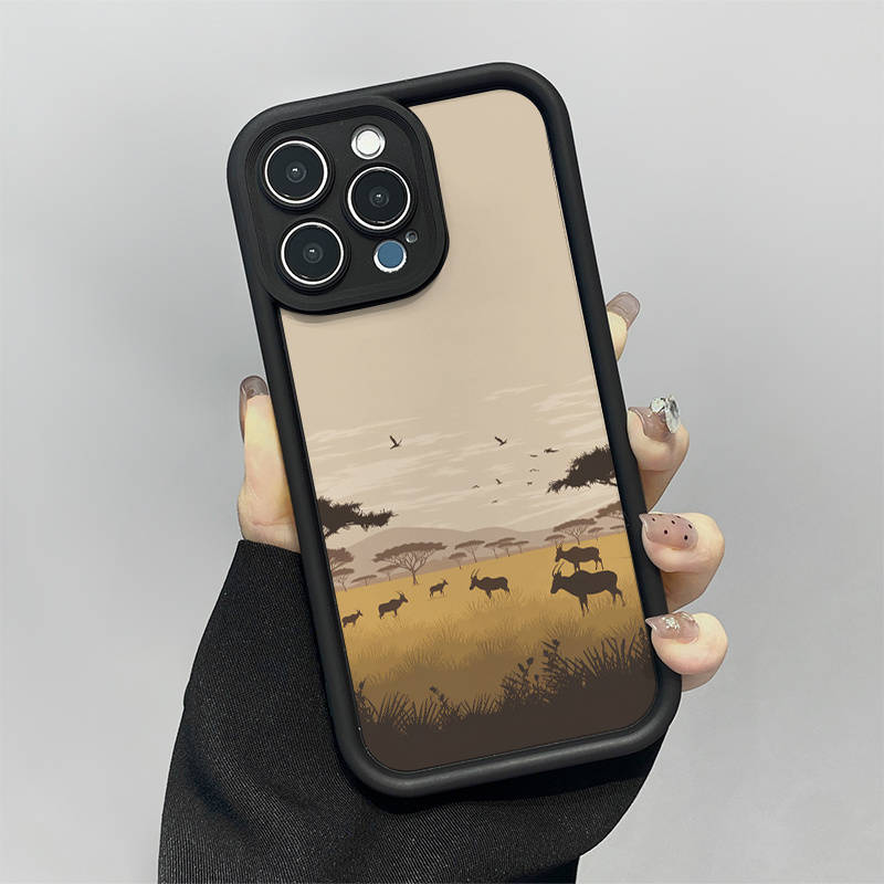 1Pc Mixed Color For iPhone XS Max African Savanna Wildlife Phone Case