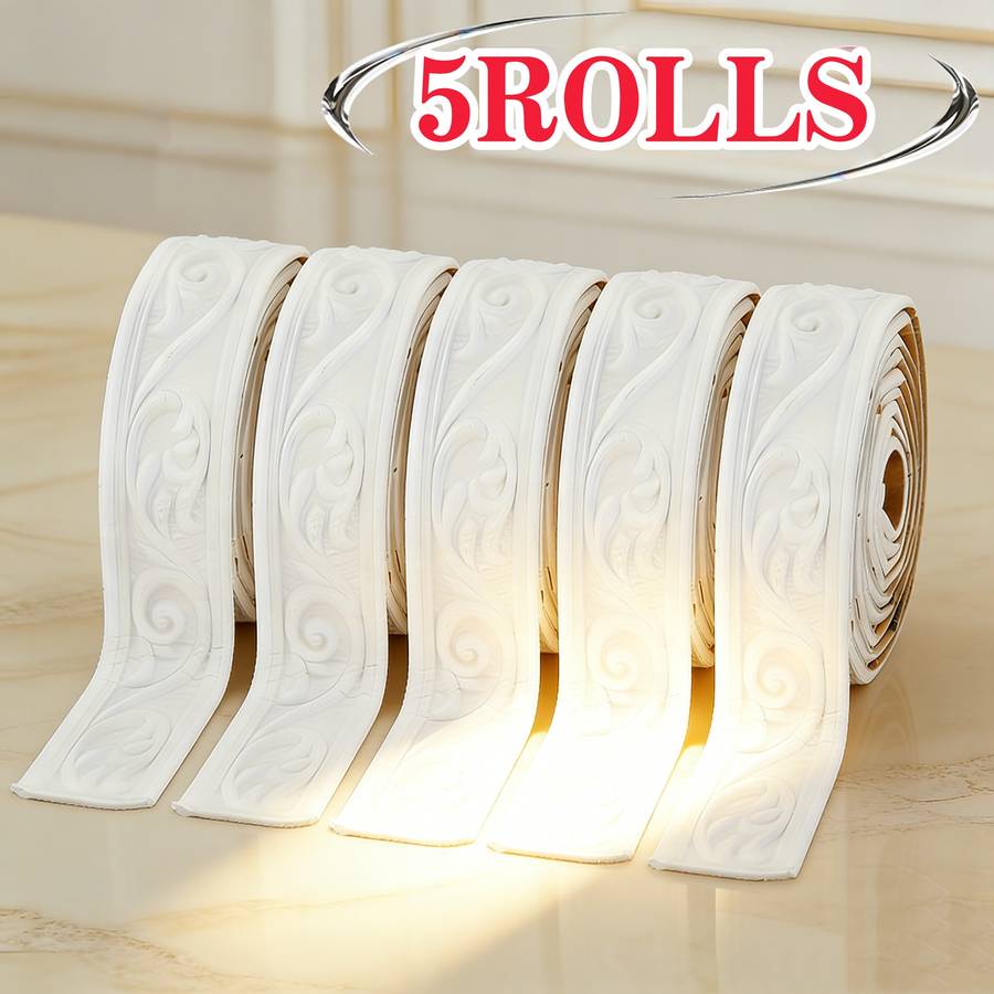 Skirting Board Snow White Quantity 230Cm*5Rolls 1150Cm