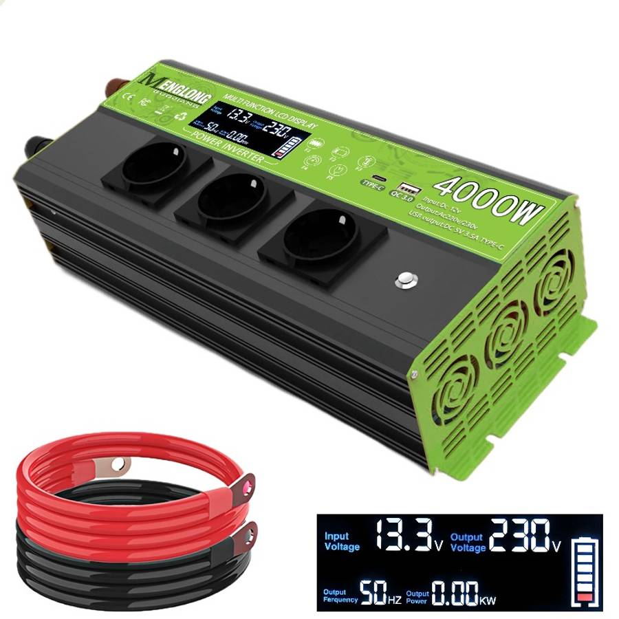 Inverter Color Green Model Four Thousand Watt Power Inverter