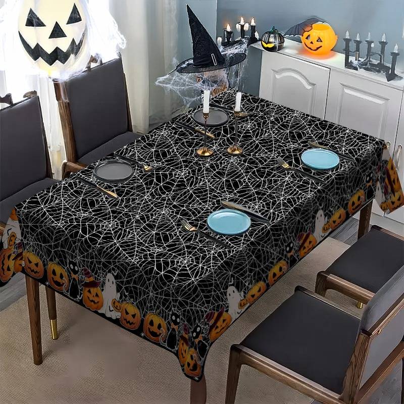 Halloween tablecloth decoration size 140 x 140cm or 55.11 x 55.11inch