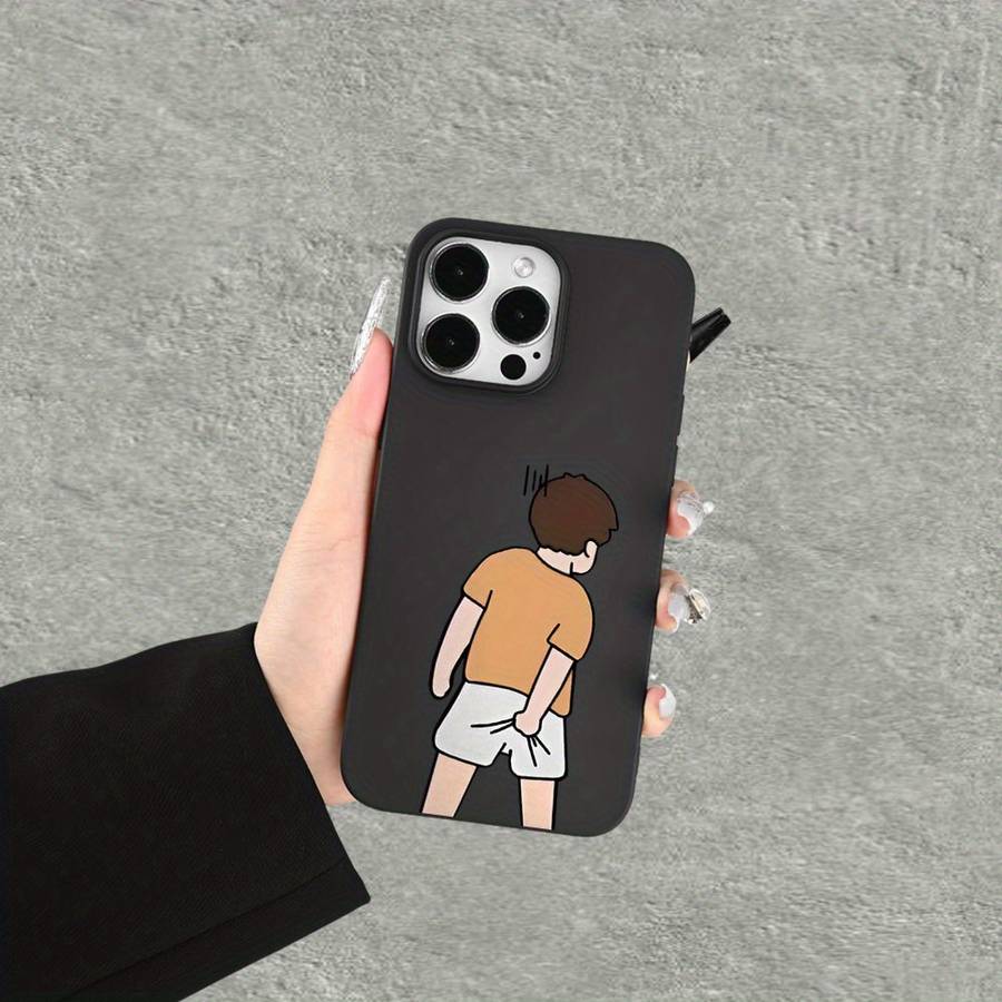 1Pc Mixed Color  For iPhone 13 Mini Cartoon Boy Design Phone Case