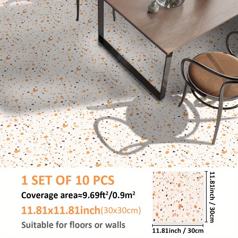 Floor Stickers Color Multicolor 1 Size 7.87Inchx7.87Inch Is 20Cmx20Cm