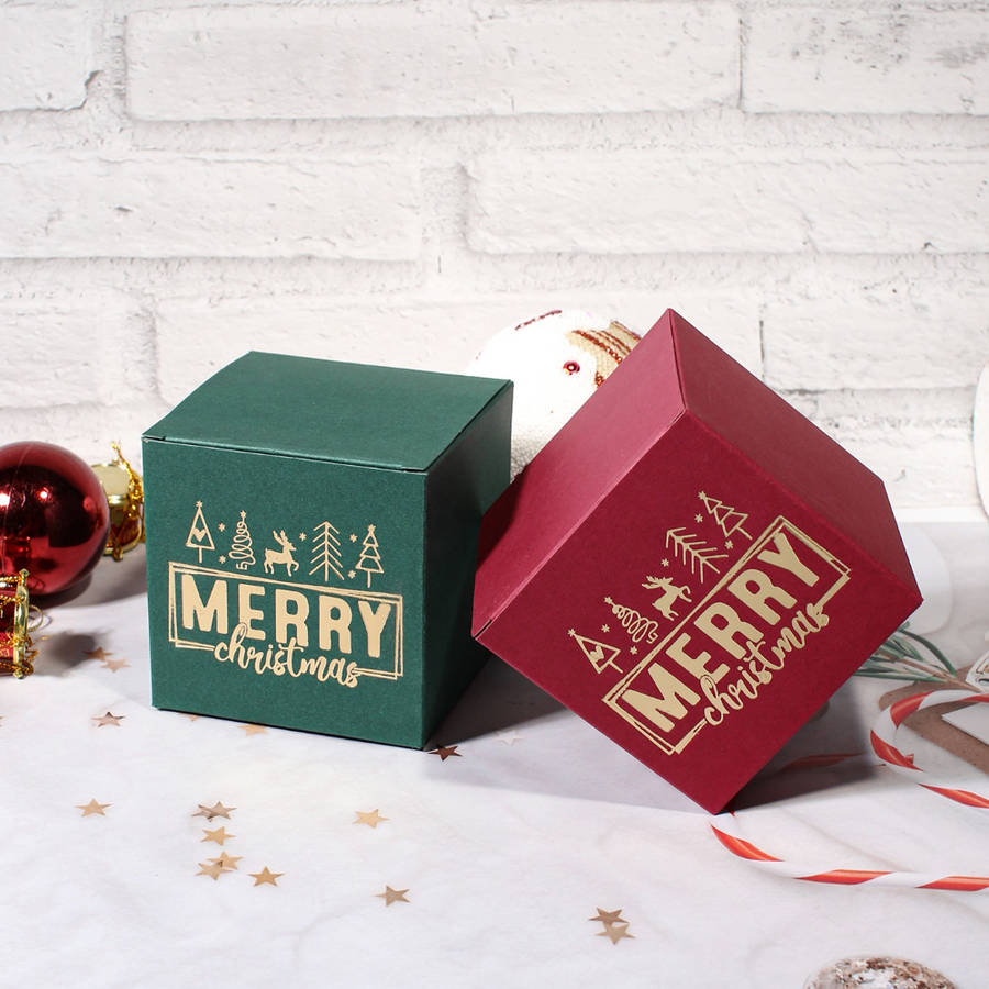 Christmas Gift Boxes Color Green Zfh Size Xtsmc-5Pcs