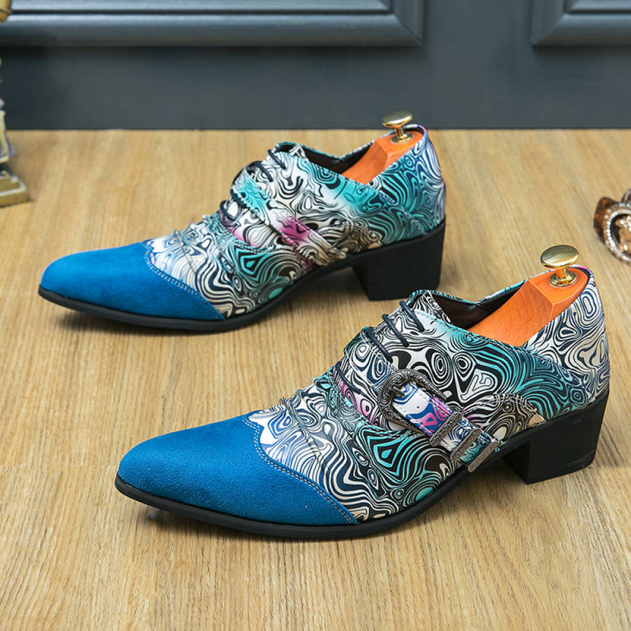 Mens Leather Shoes Color Blue Sizeuk 8