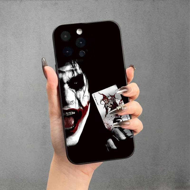 1Pc Black For iPhone 13 Pro Max Mr Joker Black Angel Eye Phone Case