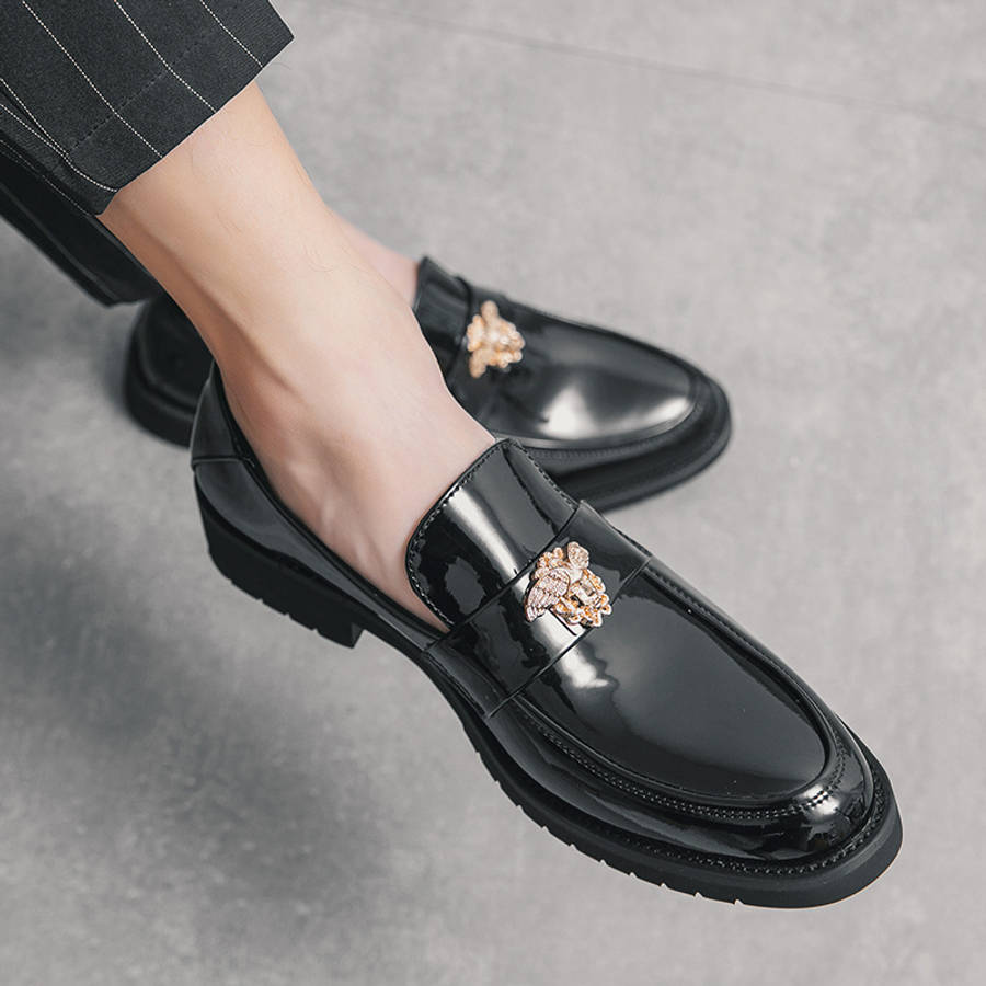 Mens Leather Shoes Color Black Sizeuk 8