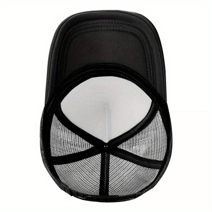 Kiss Me Where I Pee Adjustable Breathable Baseball Cap Black with White Front Panel Polyes