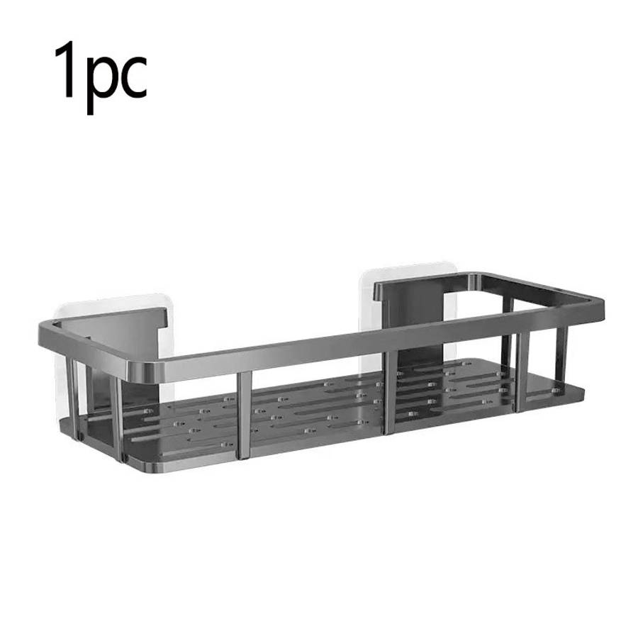 Bathroom Storage Rack Size 2 Wall Hooks  Shelf