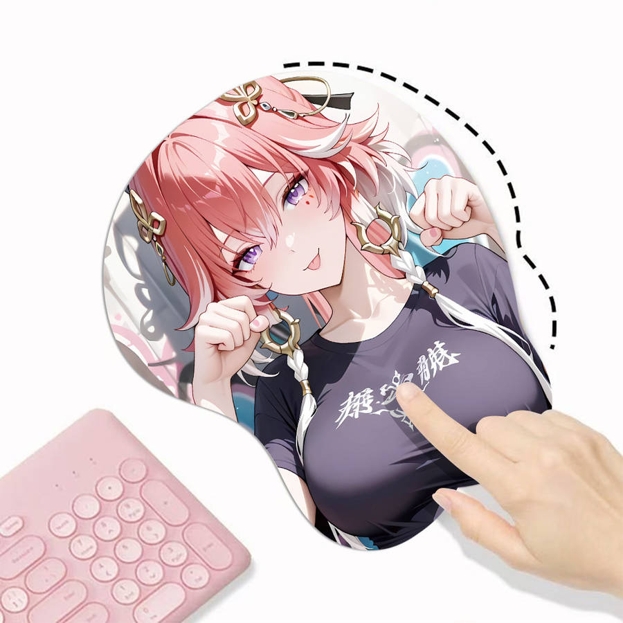 HeavyDuty Stable Anime Girl Wrist Support Mouse For Pc Gamers