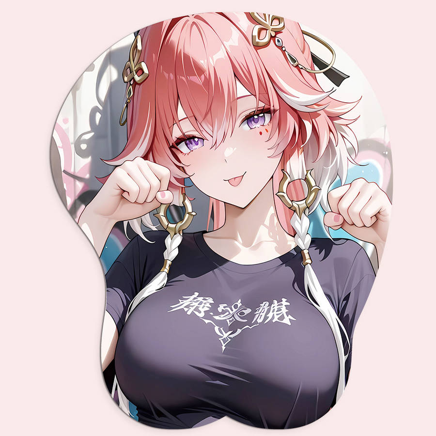 HeavyDuty Stable Anime Girl Wrist Support Mouse For Pc Gamers