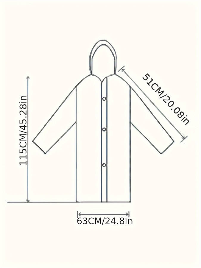 Raincoat Black Size Asian Onesize