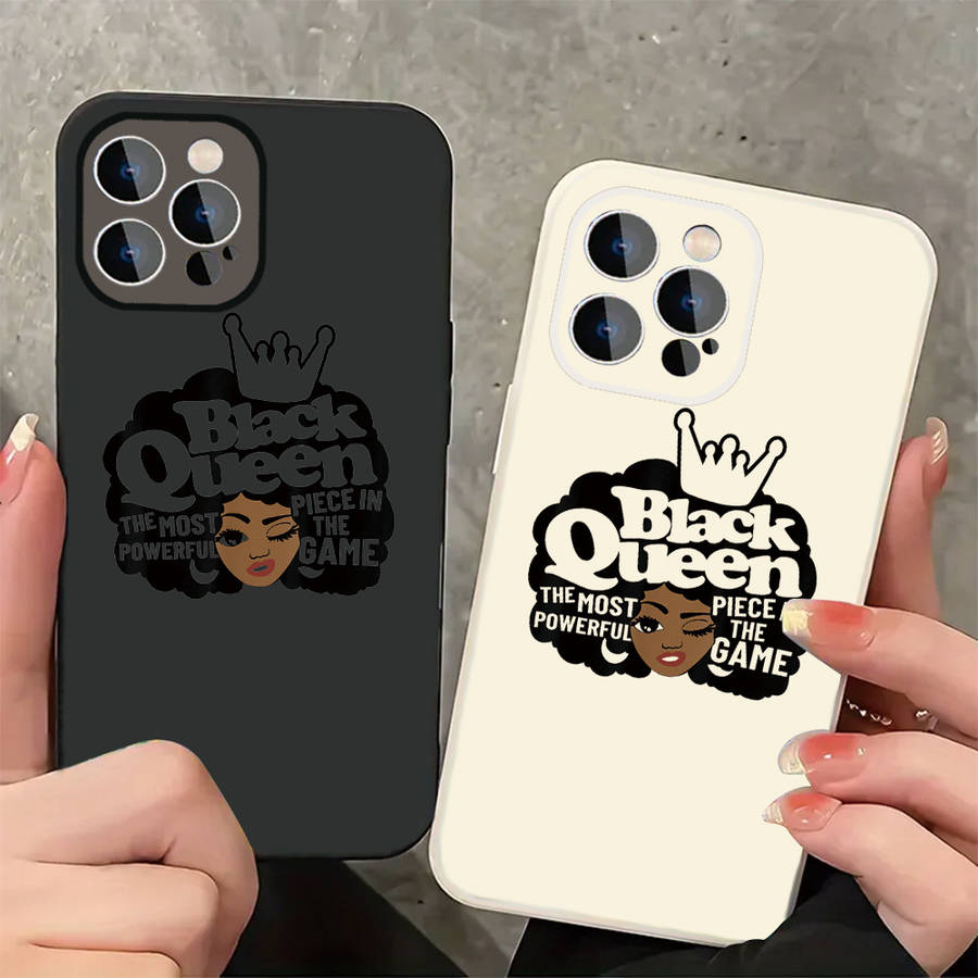 1Pc Black For iPhone 12 Black Queen Phone Case