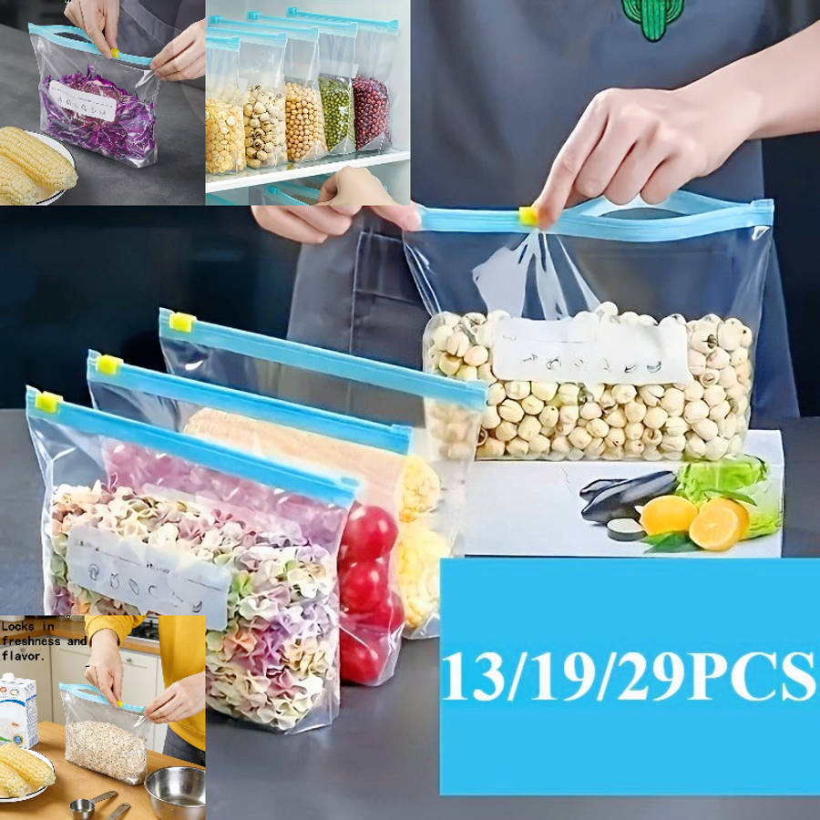 Food Storage Bags Color 4 Large  5 Medium  4 Small  13 Pieces