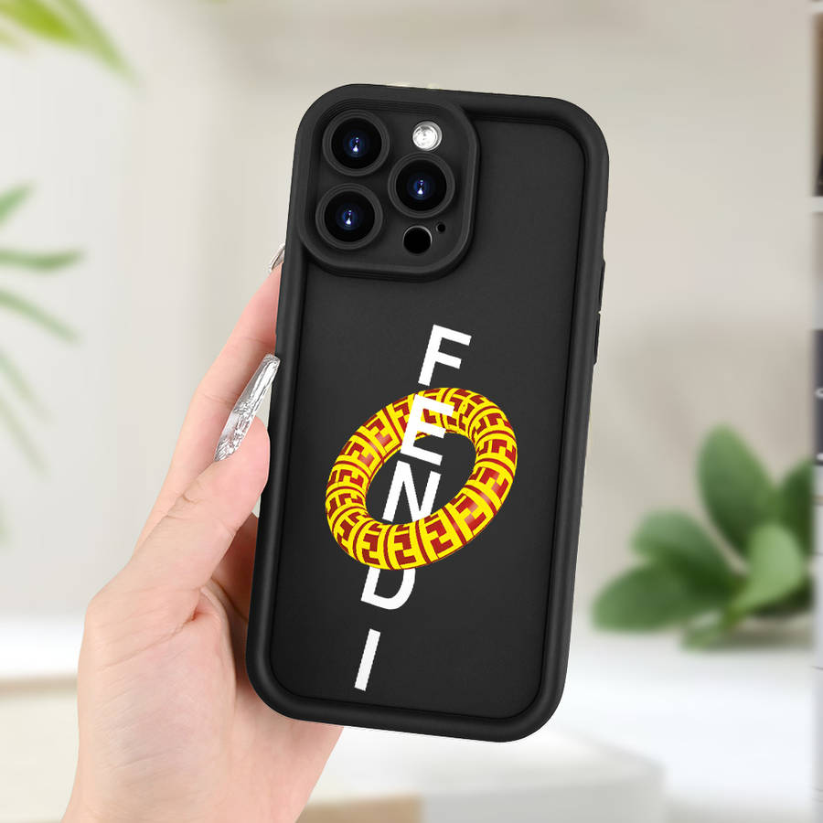 1Pc Black For iPhone 16 Plus Swimming Ring Pattern Phone Case