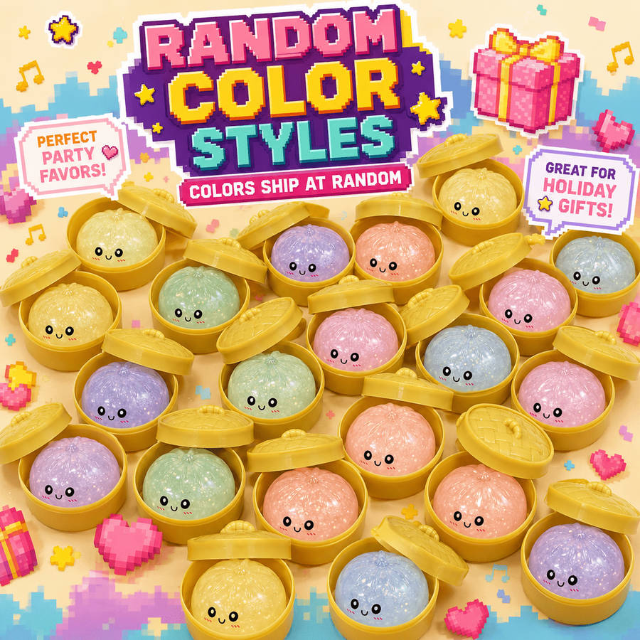 Squeezable Toys Color 2 Piece Set 1 Bun 1 Steamer Set Size Random Color Style
