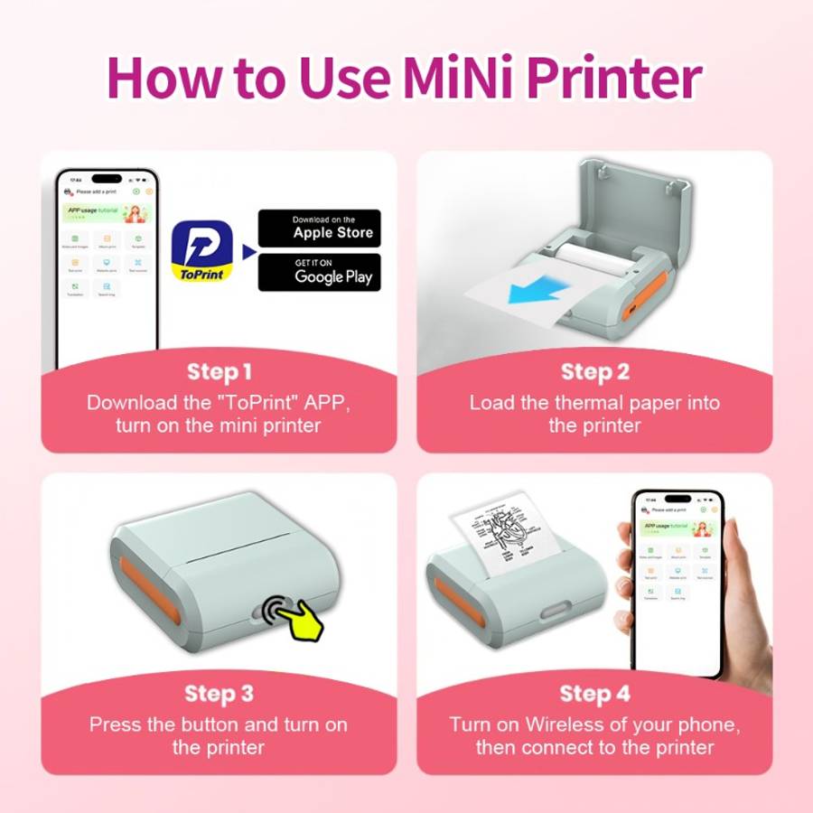 Printer Color Off White Machine Size 9.5X8.5Cm