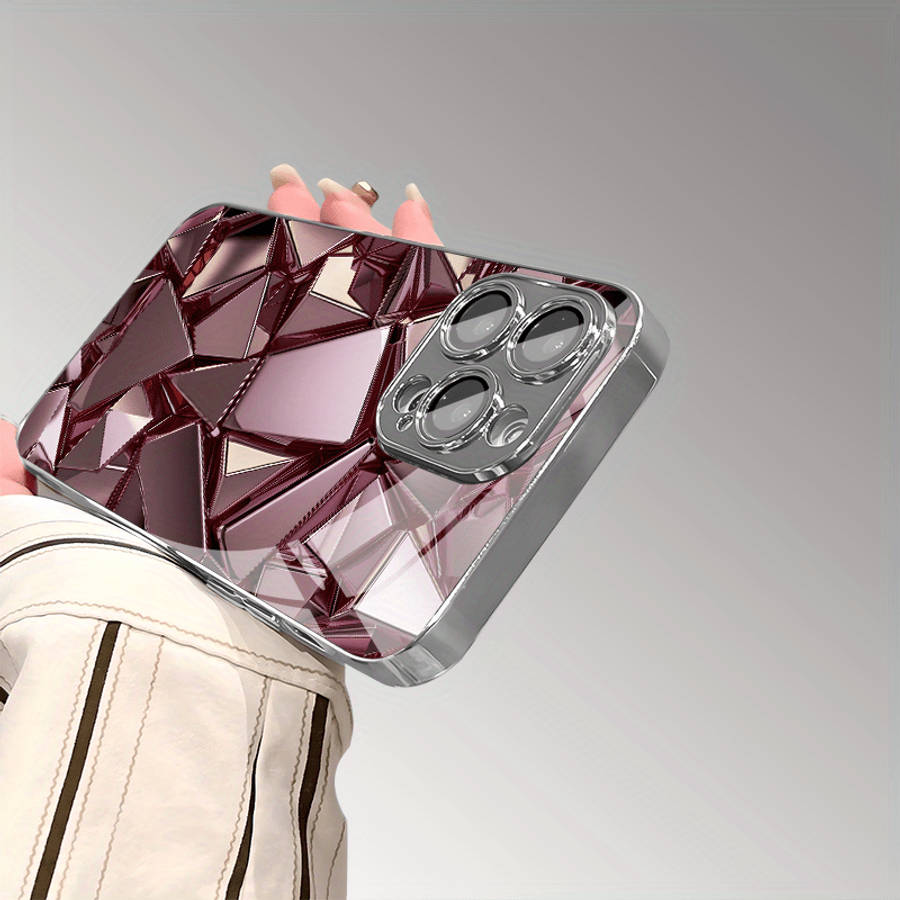 1Pc Mixed Color  For iPhone XS Rose Golden Shimmering Phone Case