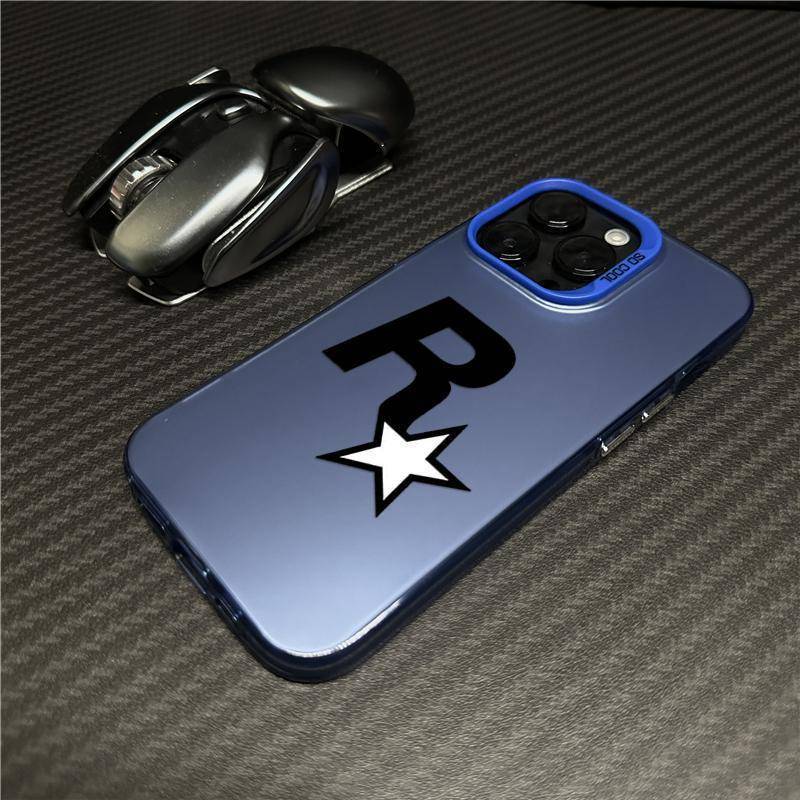 1Pc Blue For iPhone 7 Plus 8 Plus R Star Pattern Phone Case