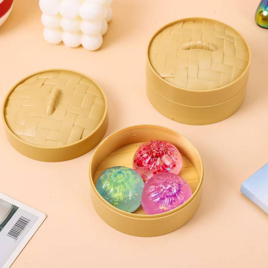 Squeezable Toys Color Random Colorsluminous Version Style 5Pcs Set3 Bun 1 Lid 1 Base