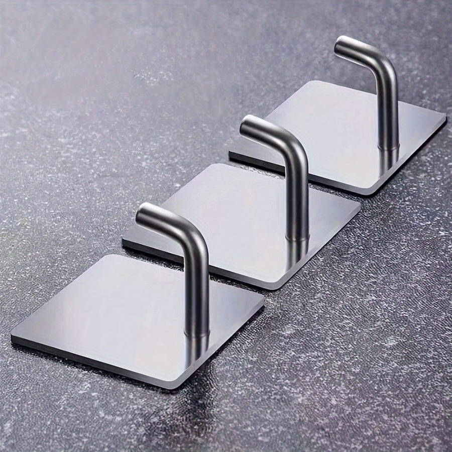Adhesive Wall Hooks Metal Hanging Bathrooms Kitchens Doors color 4.5X4.5cm Quantity 1 Bag
