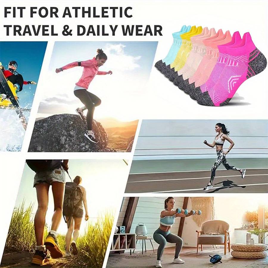 5 Pairs Random Colors One Size High Elastic Socks