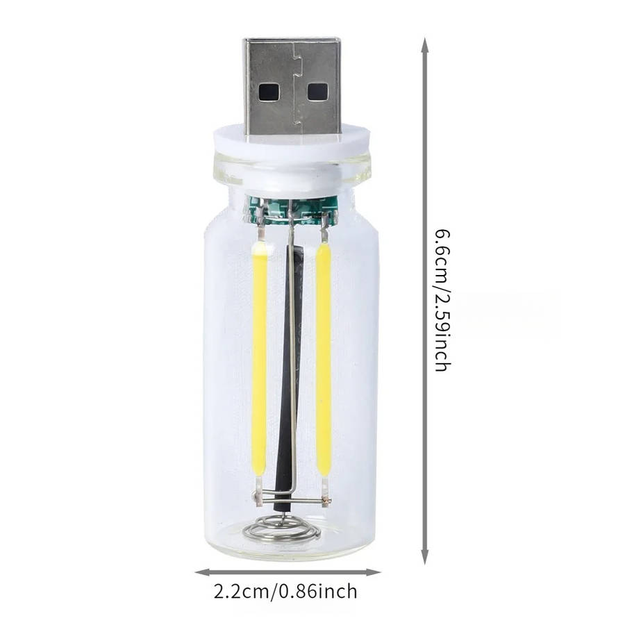 1pc Yellow Versatile Touch LED Light USB Powered Multicolor Ambient Car & Bedroom