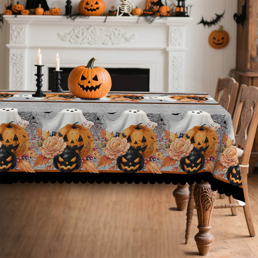 Halloween tablecloth decoration size Rectangle 55x70inch or 140x180cm
