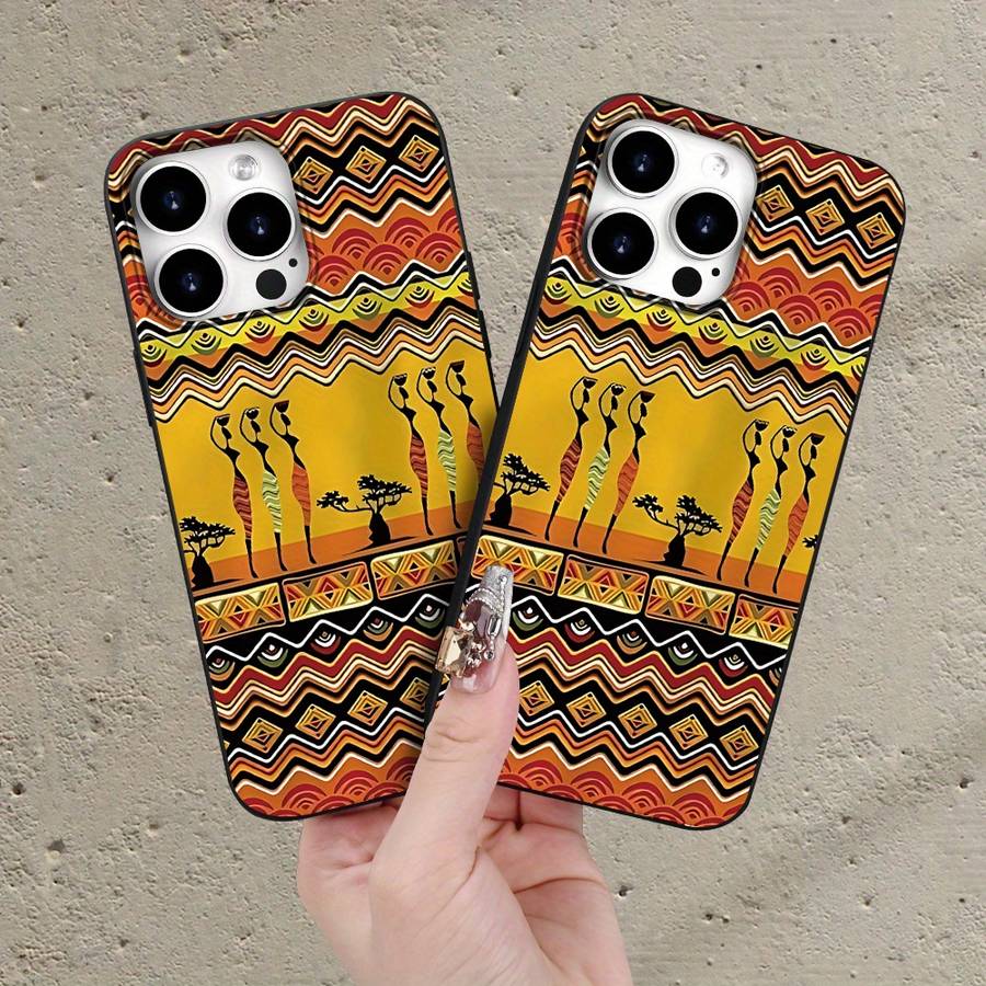 1Pc Black For iPhone 11 Pro African Inspired Designs Phone Case