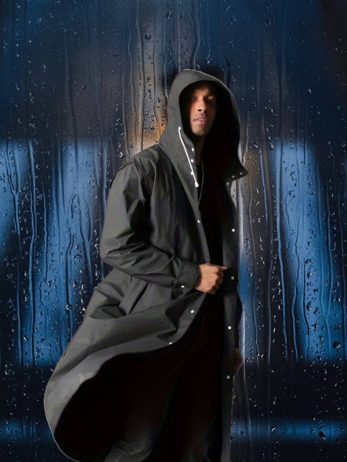 Raincoat Black Size Asian Onesize