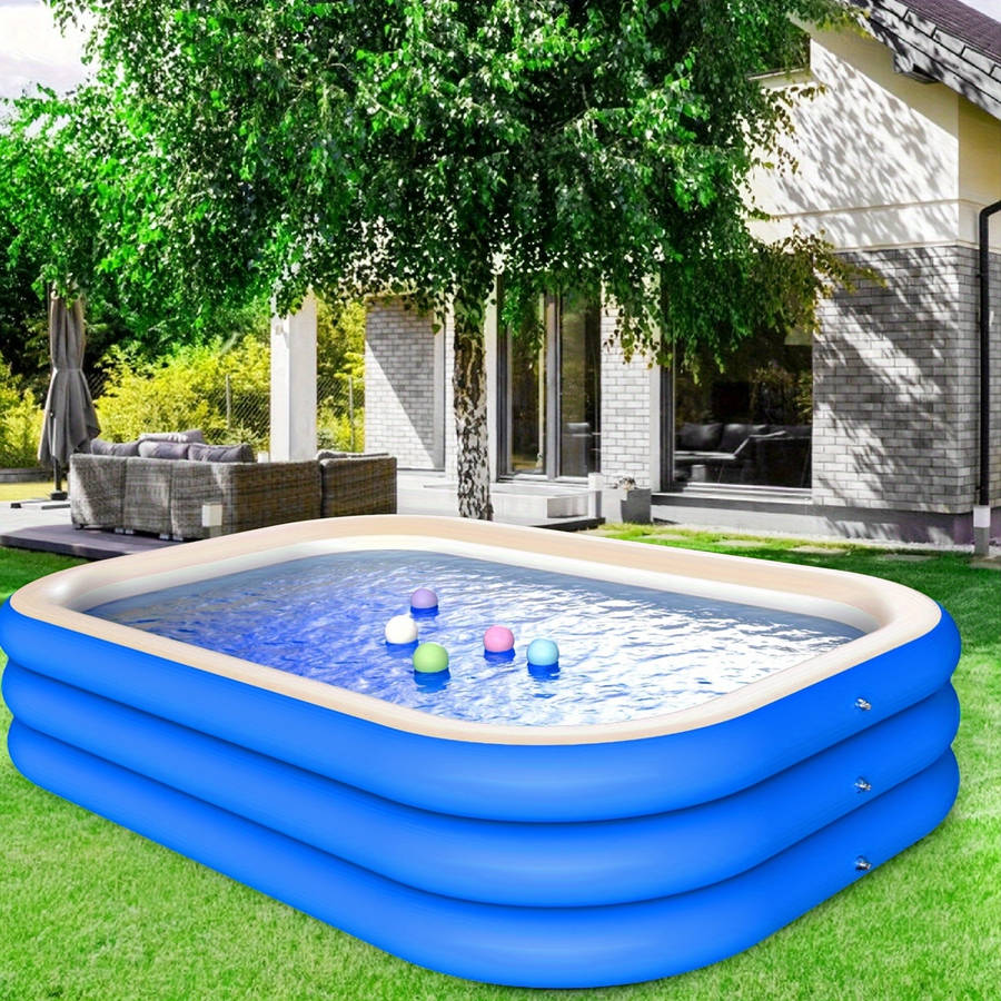 Swimming Pool Color Blue And White 259.99 Cm 4 Layers