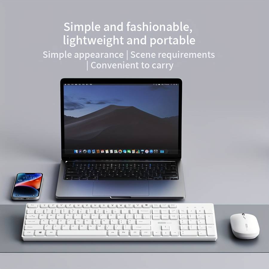 Ultra-Thin Wireless Keyboard And Mouse Set