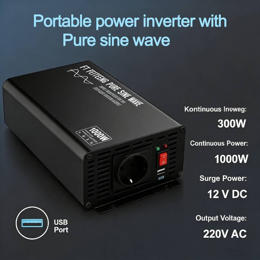 Inverter Applicable People Portable Pure Sine Wave 2000W