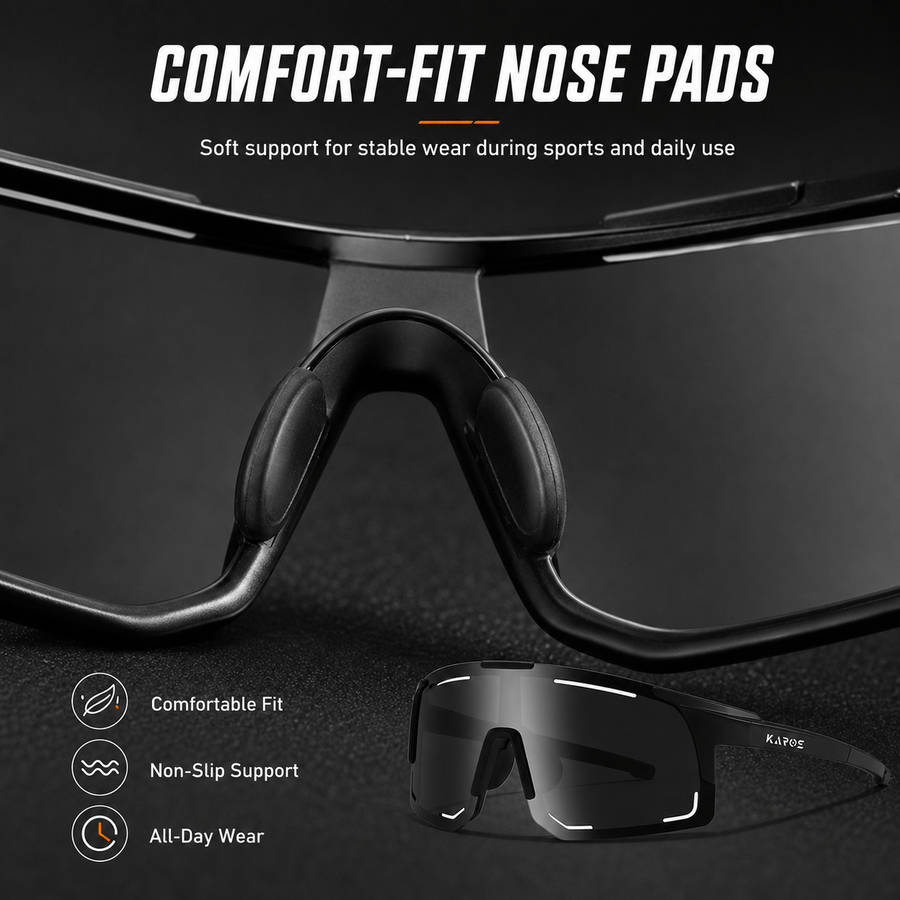 Cycling Glasses Color Black Frame Gray Lens