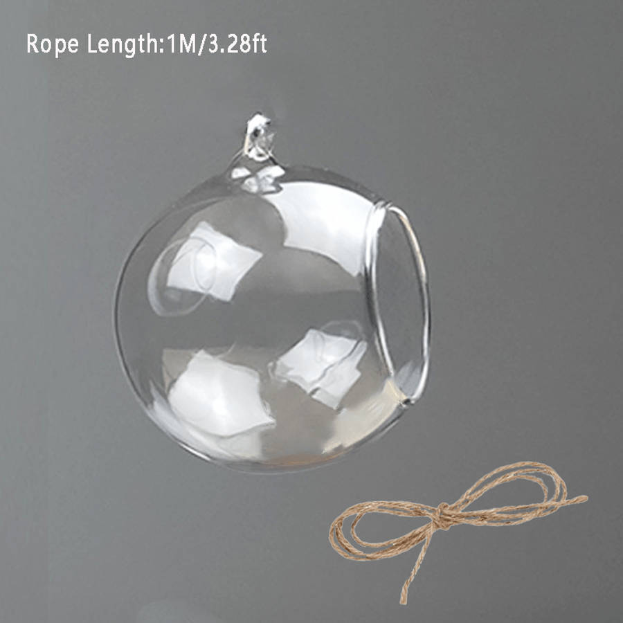 Vase Size Round Bottom Hanging Bottle 13.5*13.5Cm1M Hemp Rope
