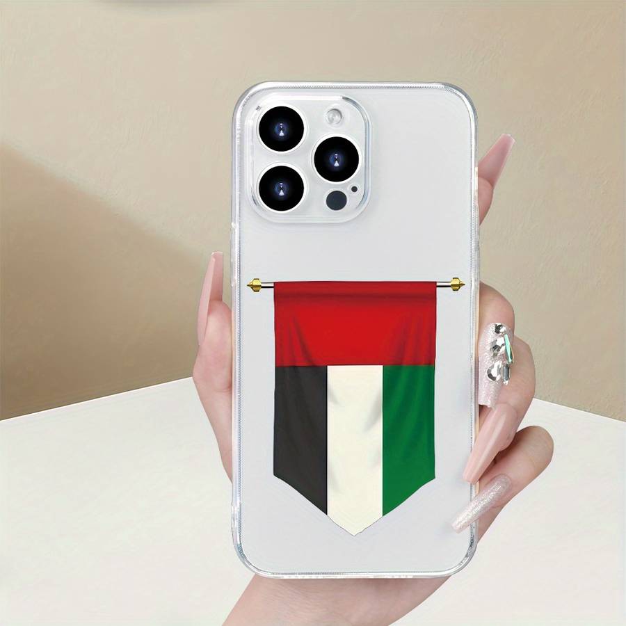 1Pc Transparent For iPhone XS United Arab Emirates Flag Phone Case