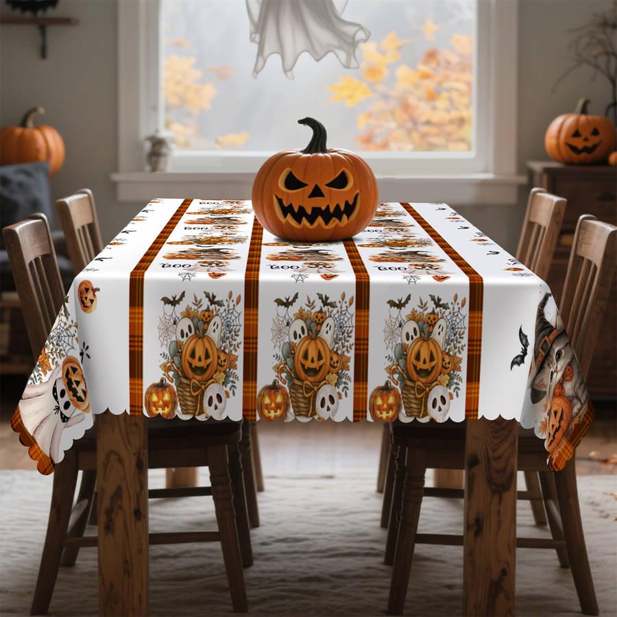 Halloween tablecloth decoration size Rectangle 60x86inch or 152x220cm