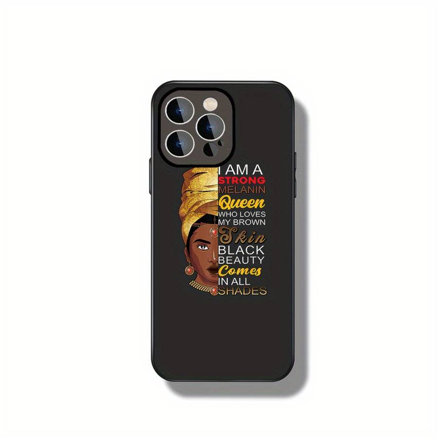1Pc Black For iPhone 15 Plus Melanin And Beauty Phone Case